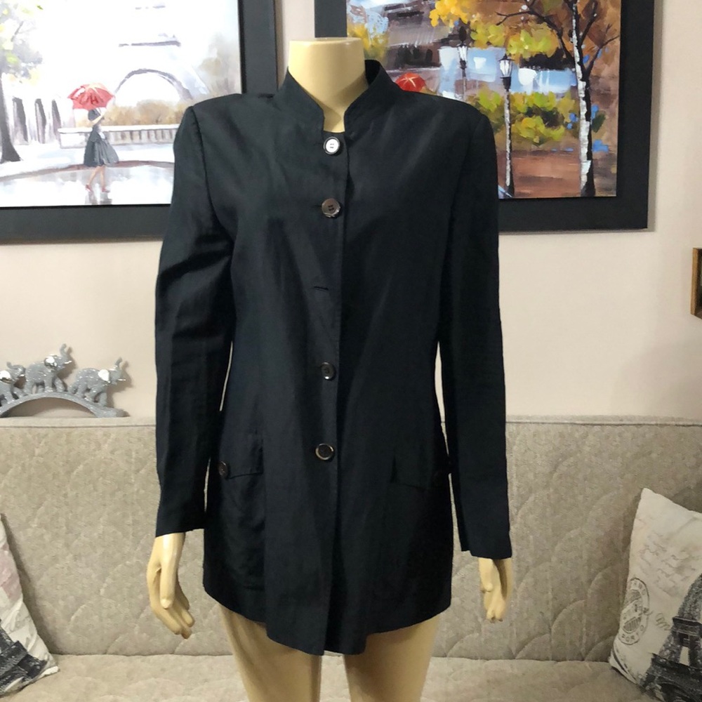 🌺🌺BURBERRYS VINTAGE SILK  BLACK JACKET SIZE 44